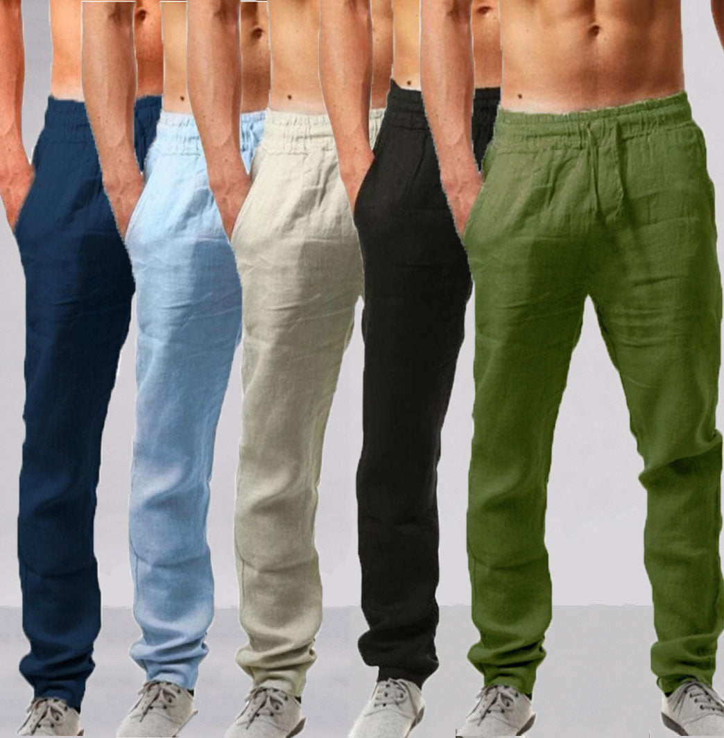 💥👖【S-4XL】Pantaloni sport casual, largi, respirabili, de vară 2025, din bumbac și in💨