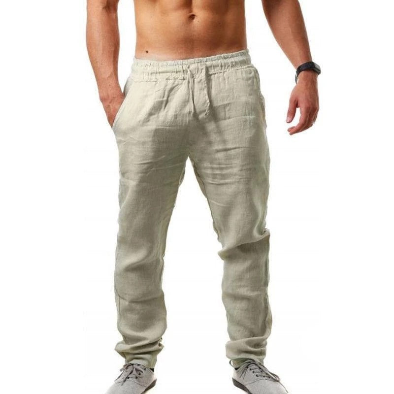 💥👖【S-4XL】Pantaloni sport casual, largi, respirabili, de vară 2025, din bumbac și in💨