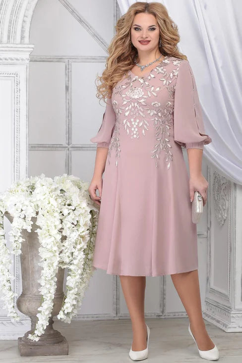 👗【Nowość na rok 2025】【S-5XL】Elegancka, temperamentna sukienka, wygodna i wysokiej jakości --3898110